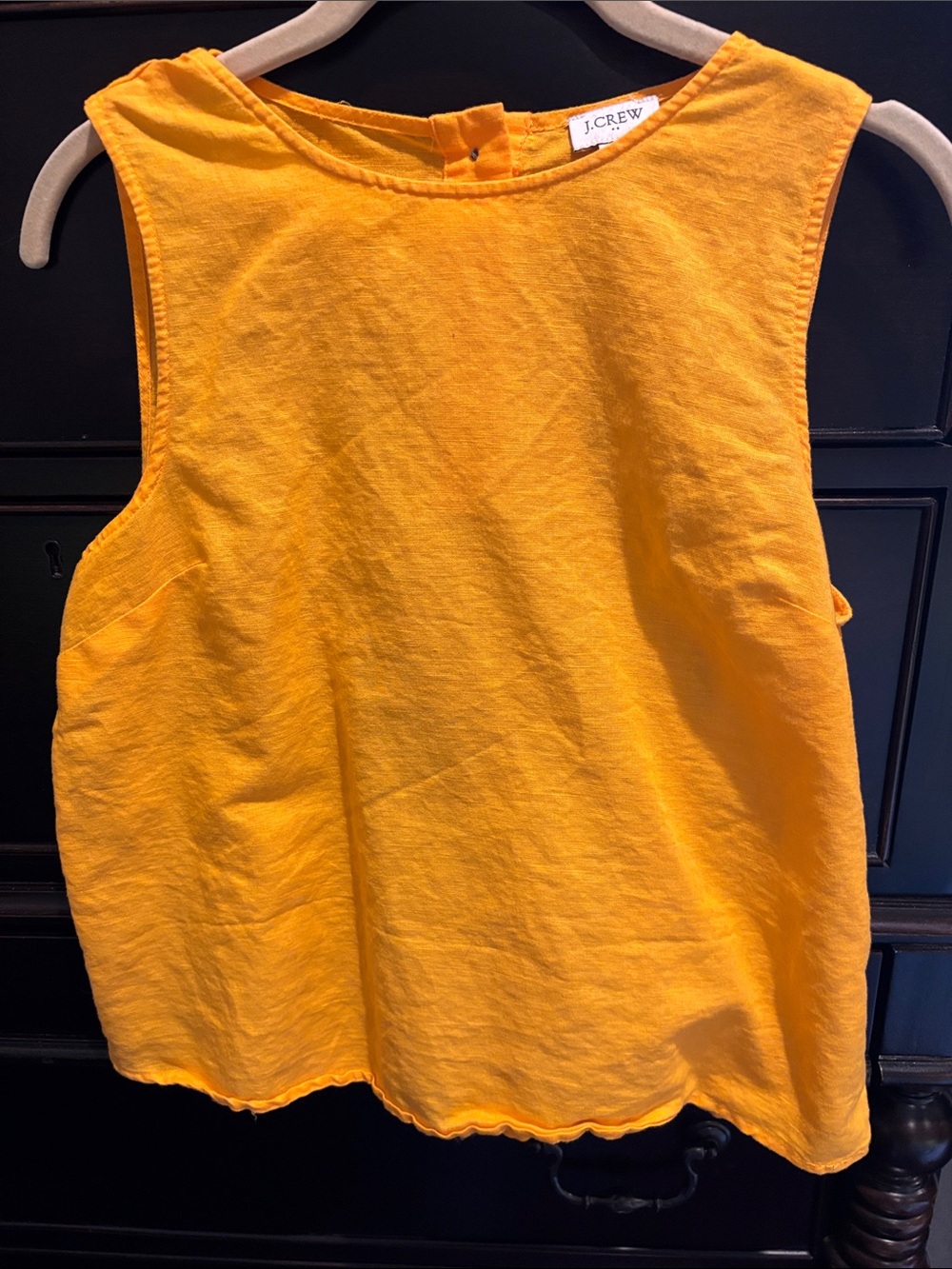 J. Crew sleeveless cropped linen blouse small